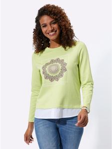 WITT WEIDEN Толстовка с длинными рукавами 2-в-1 фисташкового цвета