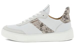 Street Tray Стильные женские кроссовки для скейтбординга с низким верхом белого цвета Ecco