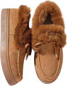 Женские сапоги зима​, зимние снежные сапоги на мягкой подошве​, пушистые ботинки​ с искусственным мехом​ | теплые зимние туфли​ и повседневные короткие плюшевые сапоги Generic, Light Brown -C