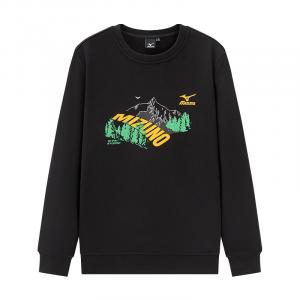 Свитшот унисекс Mizuno, горохово-зеленый