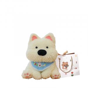 Очаровательная, креативная милая плюшевая кукла собака в шарфе 25см/40см/60см/80см высота OU DI PIG, синий