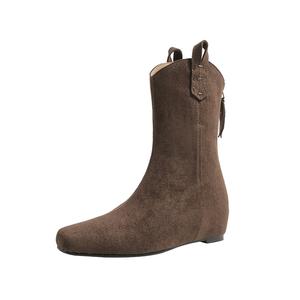 Zubumei Женские ботинки черно-коричневые