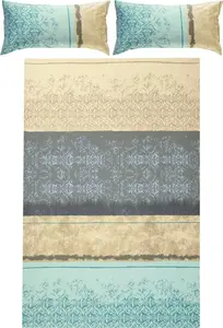 Постельное белье мятно-серебряное 1x 200x200 см + 2x 40x80 см Erwin Müller