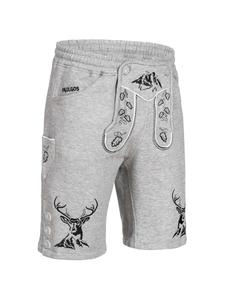 PAULGOS Спортивные брюки в традиционном стиле, кожаные брюки-бермуды JOK4, светло-серый цвет