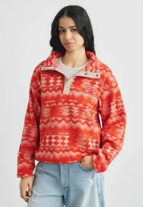 Укороченный флисовый джемпер helvetia с полузастежкой на кнопках Columbia, Poppy Red/Retrotree