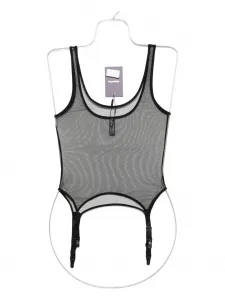 Боди Pure Tentation с подвязками Maison Close, черный