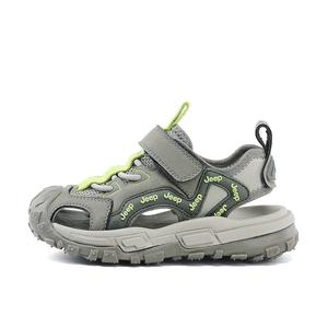 Скользостойкие противоударные износостойкие детские сандалии Kids' Jeep, серо-зеленый