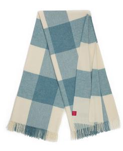 Плед из мериносовой шерсти с цветовыми блоками, 55 x 72 дюйма Southampton Home, Sky