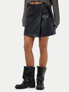 Юбка из искусственной кожи, стандартного кроя Noisy May, черный
