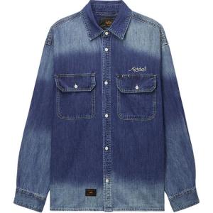 Джинсовая рубашка с эффектом омбре Alpha Industries, синий