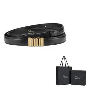 JAGUAR Натуральный кожаный ремень женский шириной 1.8 см, Black