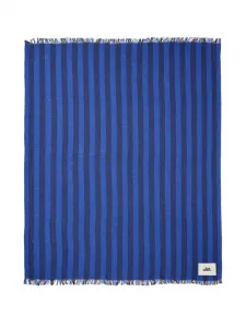 Полосатый плед 200 см x 160 см Tom Dixon, синий