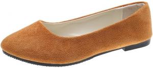 Женские веганские замшевые туфли без каблука, удобные балетки на плоской подошве, формальные и повседневные, универсальные на все сезоны, слипоны Ctreela, Yellow