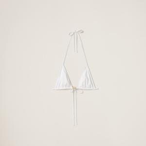 Бюстгальтер из джерси MIU MIU, белый