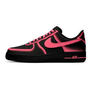 Nike Кроссовки Air Force 1 для скейтбординга, износостойкие, унисекс, черно-розовые