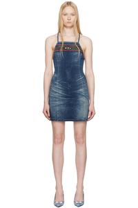 Джинсовое мини-платье De-Pilu-Dress-S Diesel, синий