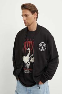 Хлопковая толстовка Versace Jeans Couture, черный