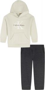 Комплект из двух предметов для бега с капюшоном Calvin Klein для мальчиков, Silver Birch/Stealth Heather