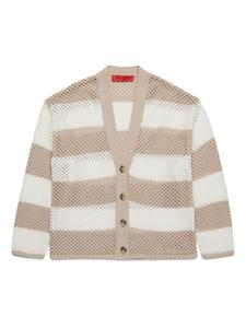 MAX&Co. Kids кардиган в полоску, коричневый