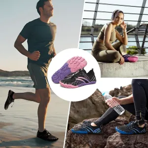 ATHMILE походные сандалии для босых ног для женщин и мужчин, пляжные, для плавания, аквашузи, бассейн, река, быстросохнущие, спортивные, с широким носком, для активного отдыха, каякинга, катания на лодках, скалолазания, йоги, для озера, розовый