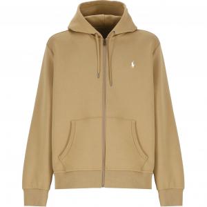 Худи с молнией и вышивкой пони Ralph Lauren, коричневый