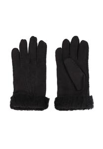 Перчатки шерстяные, декоративная строчка, однотонные, женские Otto Kessler, черный