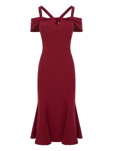 Миди-платье Candy с V-образным вырезом Murmur, красный