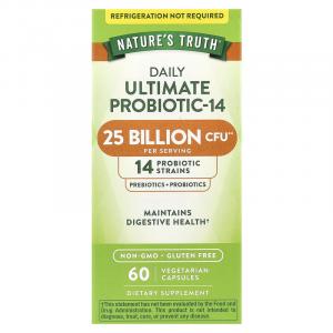 Nature's Truth, Ultimate Probiotic-14, 25 млрд, 60 капсул с быстрым высвобождением