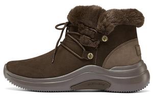 Зимние ботинки женские Skechers с мехом, коричневый