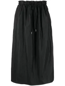 Юбка миди с завышенной талией WOOLRICH, черный