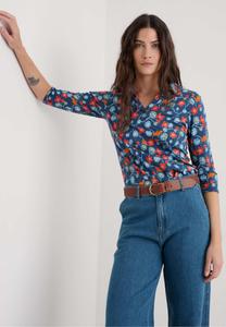 Топ Seasalt Cornwall WAVECREST, Blue - Winding Nasturtiums Squall/Blue