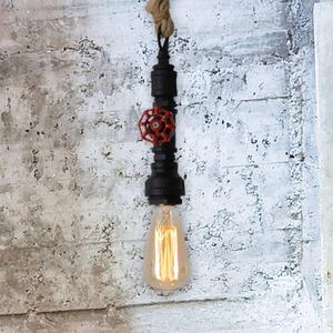 Подвесной светильник Näve Regia Typ B, железо / джут - 1-ламповый - черный