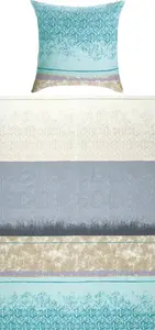 Постельное белье мятно-серебряное 1x 135x200 см + 1x 80x80 см Erwin Müller