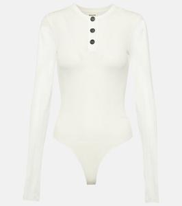 Боди janelle из хлопкового джерси Khaite, белый