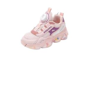 Противоскользящая и износостойкая дышащая детская обувь для повседневной носки BOBDOG, розовый