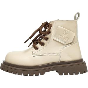 Детские термосапоги с высоким берцем, нескользящие и устойчивые к истиранию MQD, бежевый