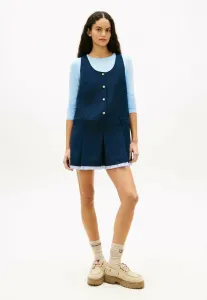 Мини-Платье в плиссировке с аппликацией в тон логотипа Tommy Jeans, Dark Blue