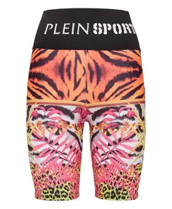 Леггинсы для бега и езды на велосипеде Plein Sport, мультиколор