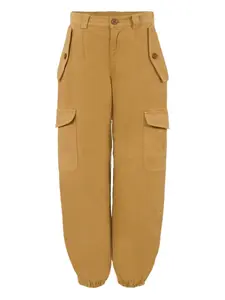 Брюки карго с вышитым логотипом ETRO KIDS, коричневый