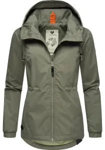 Верхняя куртка Ragwear "Данка" с капюшоном, стильная переходная куртка с большим капюшоном, желтый