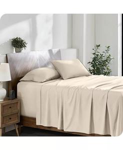 Комплект ультрамягких простыней с двойной шлифовкой 22 дюйма Bare Home, бежевый