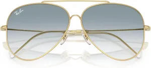 Солнцезащитные очки Ray-Ban Unisex Rbr0101s Aviator Reverse Aviator, Gold/Clear Gradient Blue