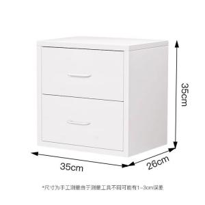 Yu Senyi Комод для рабочего стола из металла, двухслойный, 2 ящика, жемчужно-белый