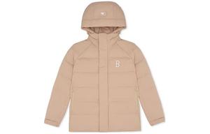 Куртка пуховая FW23 унисекс льняная бежево-желтая MLB