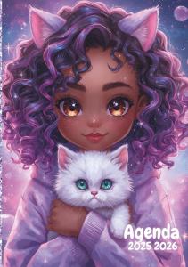 Agenda Scolaire fille manga animé sakura: fleur de cerisier | Journalier (une page par jour) | 12x17 cm | Collège, lycée & étudiant | Garçon & Fille, ... chibi, manga animé, lune (French Edition) (Independently published)