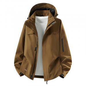 Куртка Unisex Hooded Fleece lined Workwear WARRIOR, coffee[free diy badge]