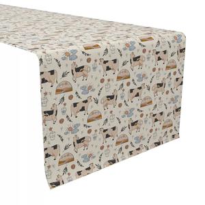 Настольная дорожка, 100 % хлопок, 16x72 дюйма, Farmhouse Cows