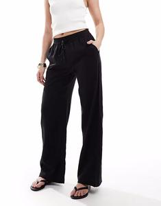 Широкие брюки Cotton On Haven из льняного материала черного цвета Cotton:On