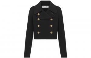 Укороченное пальто женское черное Dior