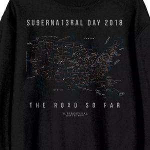Мужской пуловер с длинными рукавами и графическим рисунком Supernatural The Road So Far Licensed Character